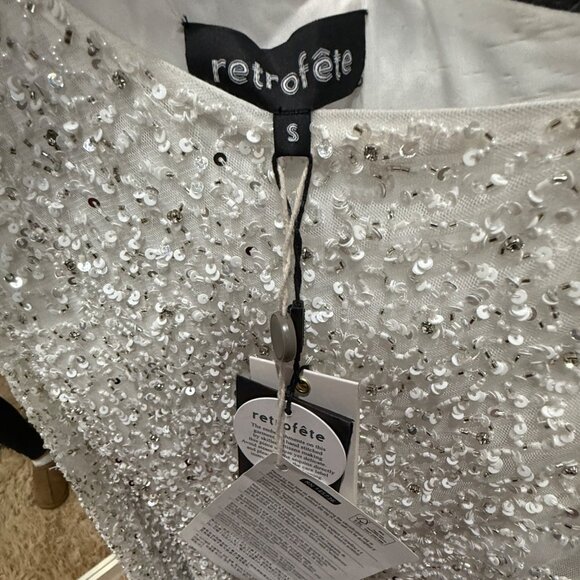 New Retrofete Larsen One-Shoulder Dress White - Picture 3 of 4